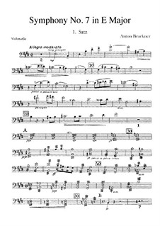 Symphony No.7 in E Major, WAB 107: Cello part by Anton Bruckner