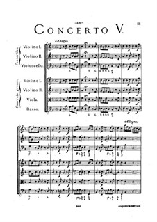 Concerto Grosso No.5: Full score by Arcangelo Corelli