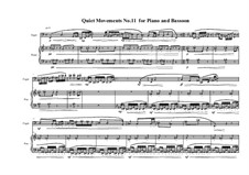 Quiet Movements No.11 for Piano and Bassoon, MVWV 616: Quiet Movements No.11 for Piano and Bassoon by Maurice Verheul