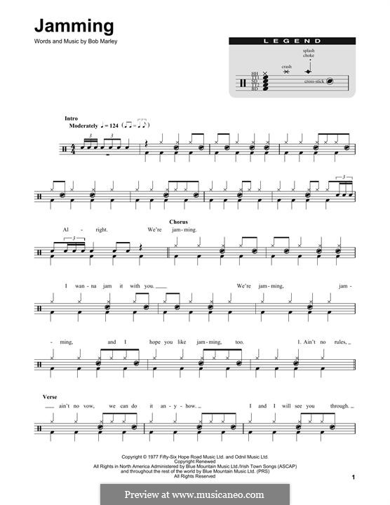 Jamming: Drum set by Bob Marley