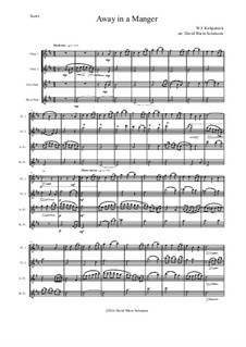 Away in a Manger: For flute quartet by William (James) Kirkpatrick