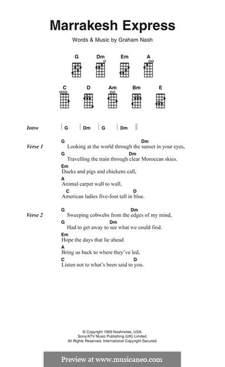 Marrakesh Express (Crosby, Stills & Nash) by G. Nash on MusicaNeo