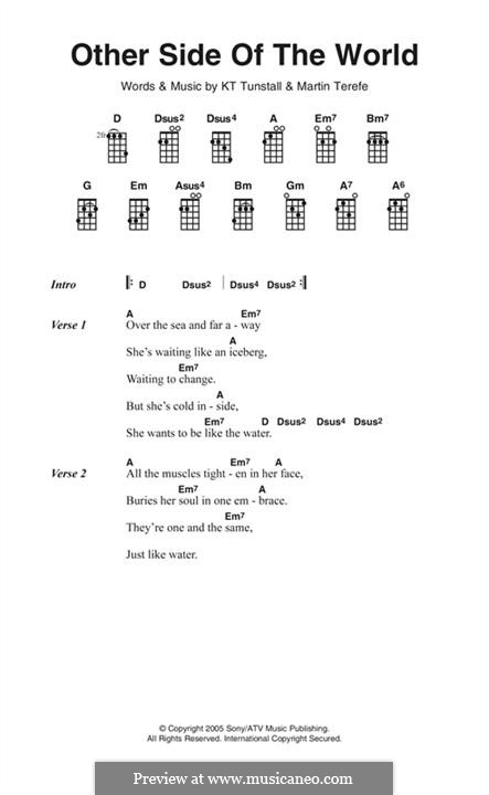 Other Side of the World: Melody line by KT Tunstall, Martin Terefe