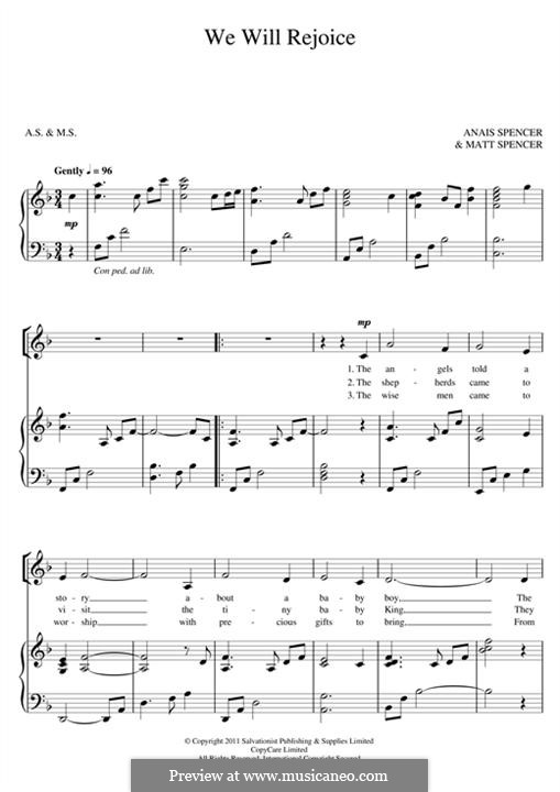 We Will Rejoice (The Salvation Army) by M. Spencer on MusicaNeo