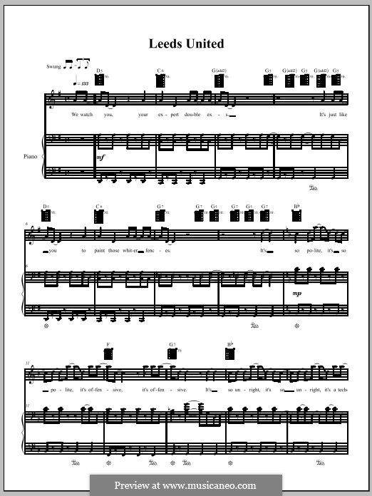 Leeds United by A. Palmer sheet music on MusicaNeo