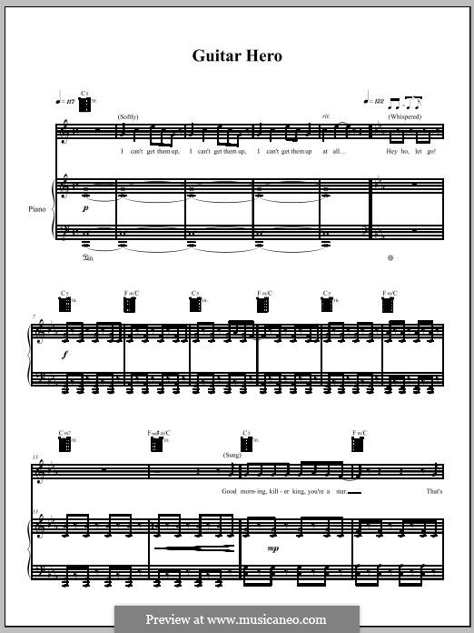 Guitar Hero: For voice and piano (or guitar) by Amanda Palmer