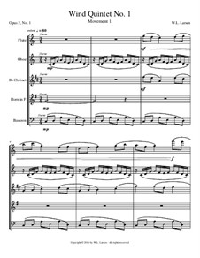 Wind Quintet No.1: Wind Quintet No.1 by W. L. Larsen