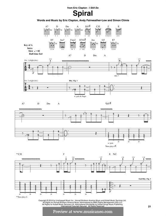 Spiral: For guitar with tab by Simon Climie