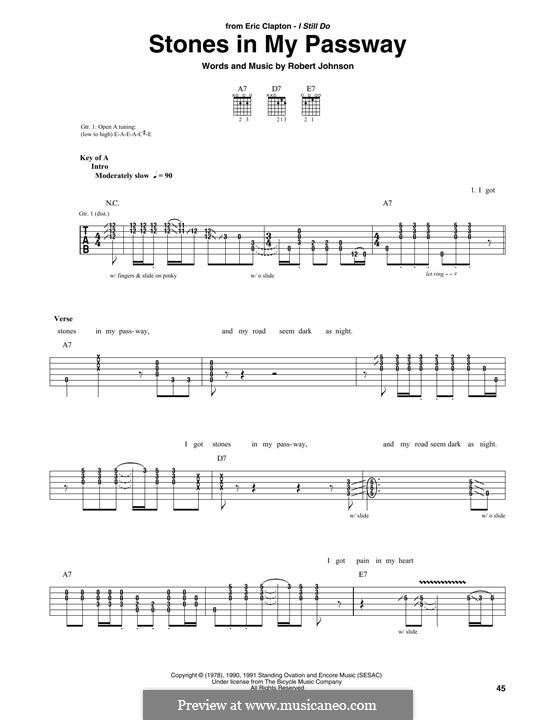 Stones in My Passway: For guitar with tab by Robert Leroy Johnson
