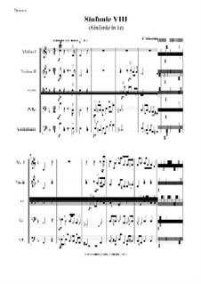 String symphony No.8 in D Major: Score, parts by Felix Mendelssohn-Bartholdy