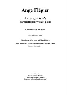 Au crépuscule: For bass voice and piano by Ange Flégier