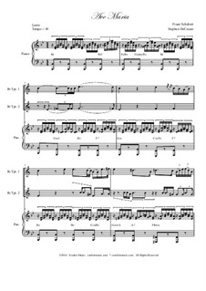 Trio version: For Bb-trumpets duet and piano by Franz Schubert