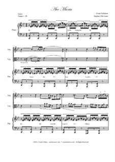 Trio version: For violin, viola and piano by Franz Schubert