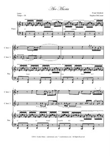 Trio version: For C-instruments duet and piano by Franz Schubert