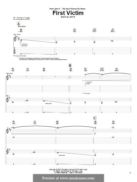 First Victim: For guitar with tab by John 5