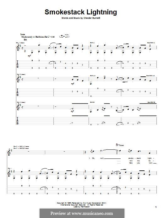 Smokestack Lightning: For guitar with tab by Howlin' Wolf