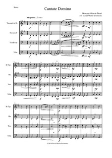 Cantate Domino: For brass quartet by Giuseppe Pitoni