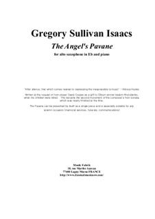 The Angel's Pavane: For alto saxophone and piano by Gregory Sullivan Isaacs