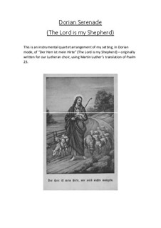 Dorian Serenade (The Lord is my Shepherd): For flute quartet (3 flutes and 1 alto flute) by David W Solomons