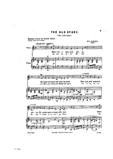 Six Poems, Op.4: No.5 Den gamle Vise (The Old Song) by Edvard Grieg