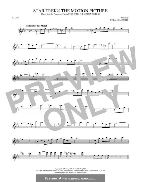 Star Trek. The Motion Picture: For flute by Jerry Goldsmith