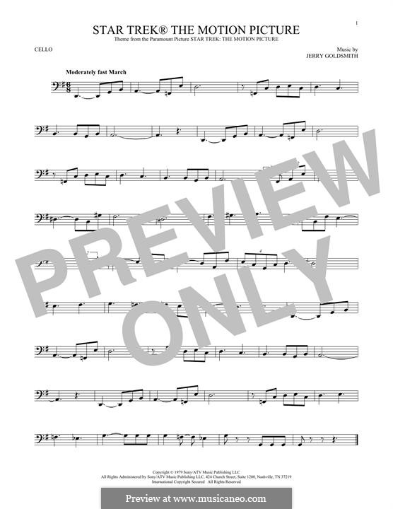 Star Trek. The Motion Picture: For cello by Jerry Goldsmith