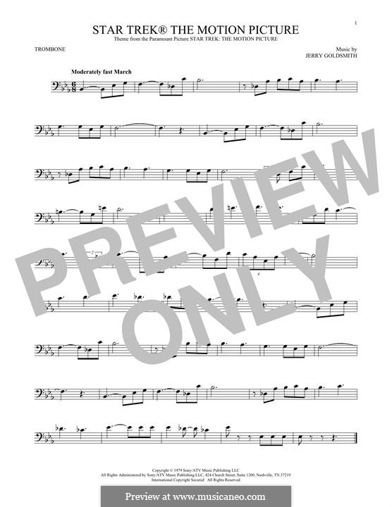Star Trek. The Motion Picture: For trombone by Jerry Goldsmith