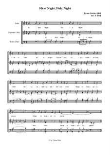 Vocal version: For choir by Franz Xaver Gruber
