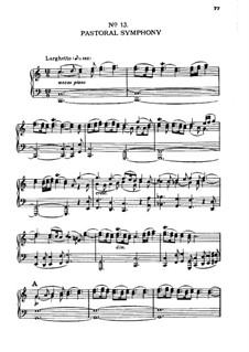 No.13 Pifa (Pastoral Symphony): For piano by Georg Friedrich Händel