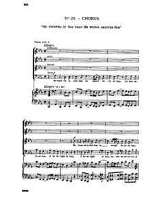 No.28 He Trusted in God: Piano-vocal score by Georg Friedrich Händel