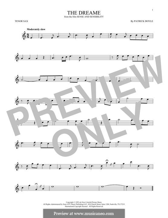 The Dreame (from Sense and Sensibility): For tenor saxophone by Patrick Doyle
