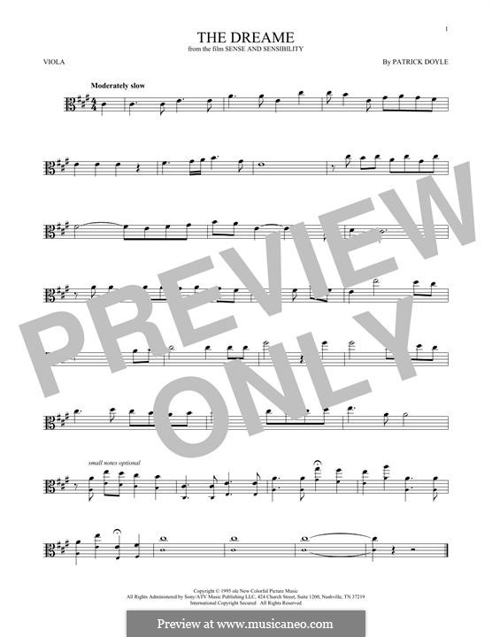 The Dreame (from Sense and Sensibility): For viola by Patrick Doyle