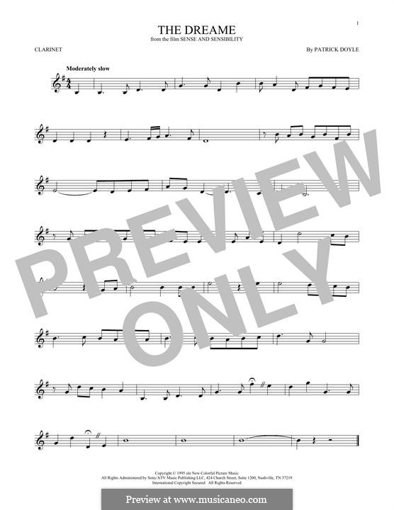 The Dreame (from Sense and Sensibility): For clarinet by Patrick Doyle