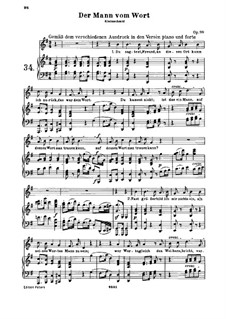 Der Mann vom Wort (The Man of His Word), Op.99: Piano score with vocal part by Ludwig van Beethoven