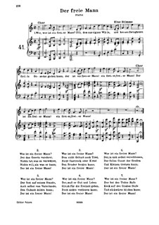 Der freie Mann (The Free Man), WoO 117: Piano score with vocal part by Ludwig van Beethoven
