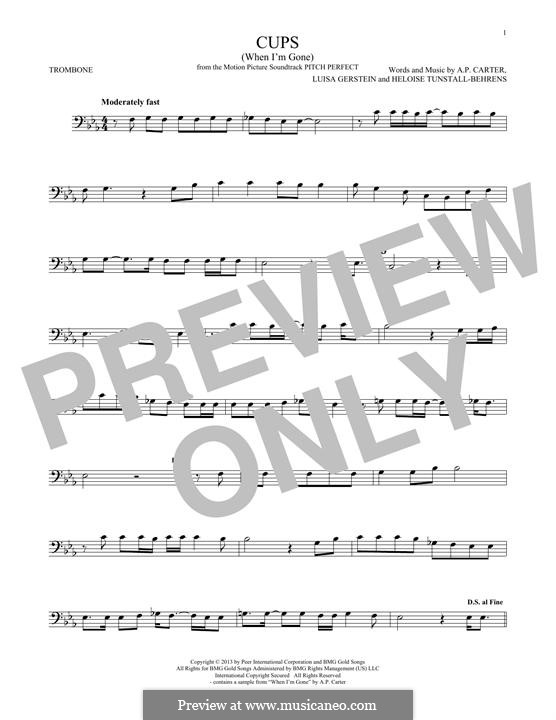 Cups (When I'm Gone): For trombone by A.P. Carter, Luisa Gerstein, Heloise Tunstall-Behrens