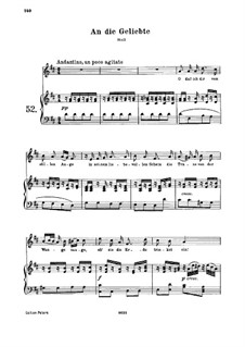 An die Geliebte, WoO 140: Piano score with vocal part by Ludwig van Beethoven