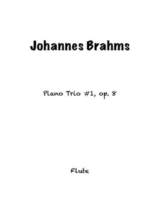 Piano Trio No.1 in B Major, Op.8: Version for flute, horn and piano – flute and horn parts by Johannes Brahms