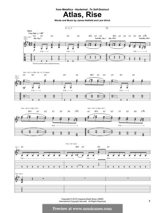 Atlas, Rise! (Metallica) by J. Hetfield, L. Ulrich on MusicaNeo
