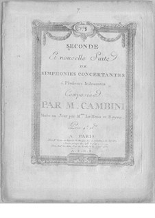 Symphonies Concertantes: Second Suite, No.8 for two violins and orchestra by Giuseppe Maria Cambini