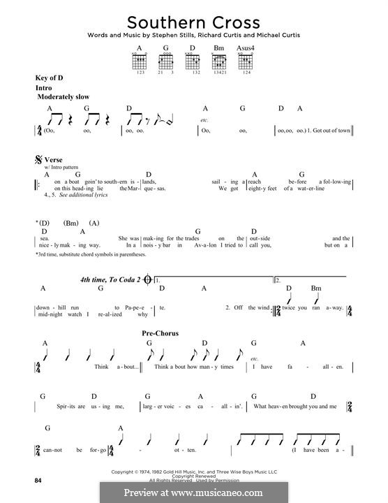 Southern Cross (Crosby, Stills & Nash) by M. Curtis, R. Curtis, S ...