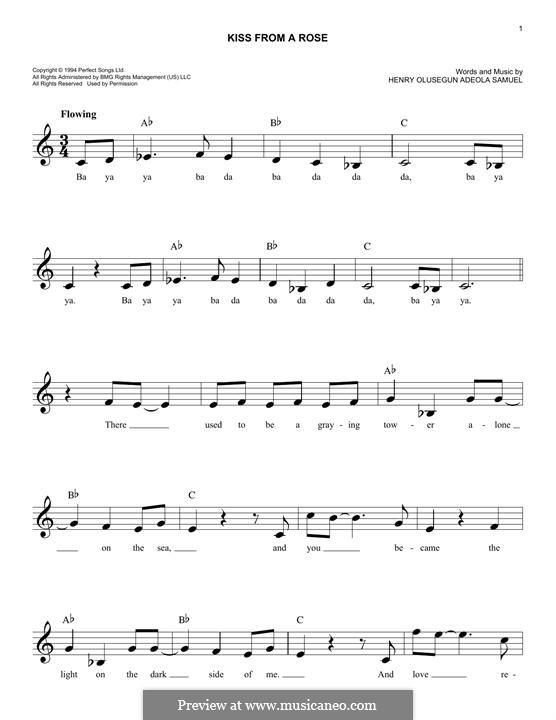 Kiss from a Rose by Seal sheet music on MusicaNeo