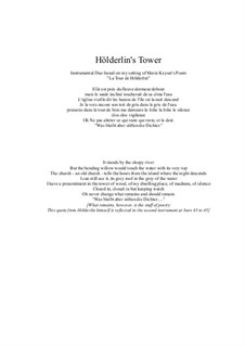 Hölderlin's Tower: For cello duo by David W Solomons