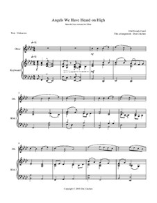Two instruments version: For oboe soft jazz solo with piano by folklore