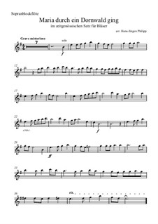 Maria durch ein Dornwald ging: Für Bläser – alle Stimmen by folklore