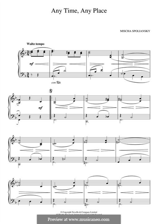 Any Time, Any Place: For piano by Mischa Spoliansky