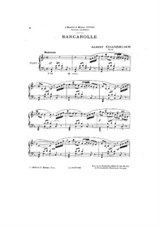 Barcarolle, Op.15: Barcarolle by Albert Chandelier