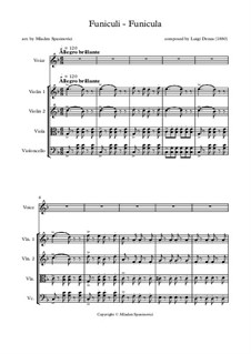 Funiculi, Funicula: For voice and strings by Luigi Denza