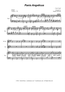 Panis Angelicus (O Lord Most Holy): For Bb-trumpet and french horn - piano accompaniment by César Franck
