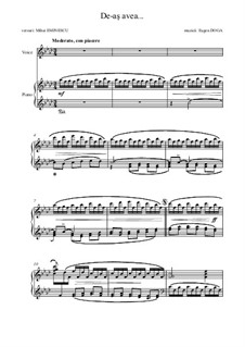 De-aș avea: For voice and piano by Eugen Doga